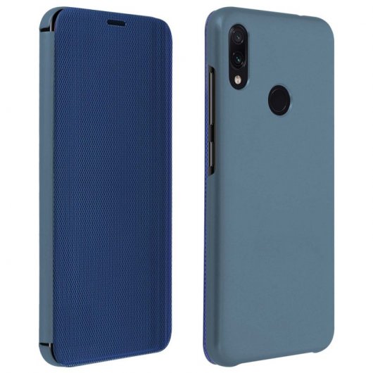 Avizar Funda Translúcida Acabado Surcado Azul para Xiaomi Redmi Note 7