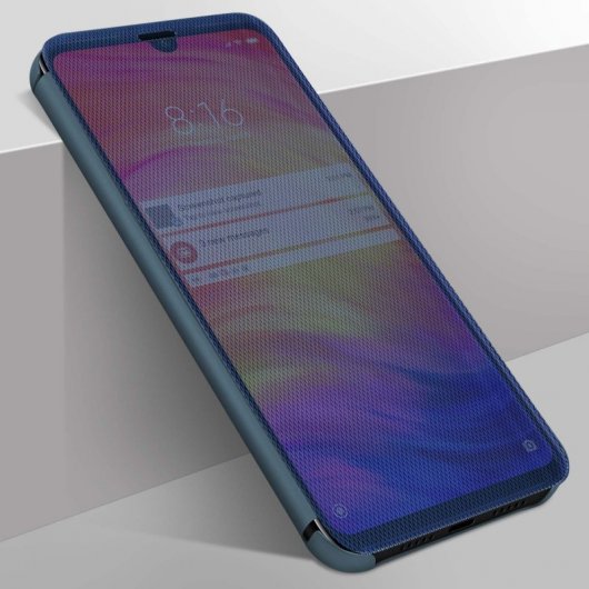Avizar Funda Translúcida Acabado Surcado Azul para Xiaomi Redmi Note 7