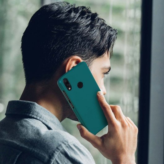 Avizar Funda Translúcida Acabado Surcado Verde para Xiaomi Redmi Note 7