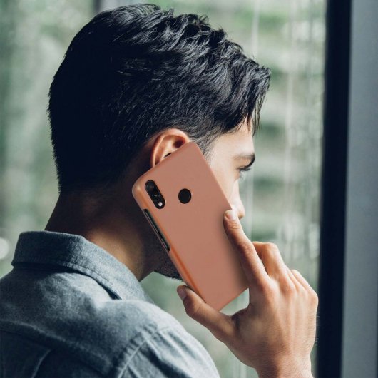 Avizar Funda Translúcida Acabado Surcado Oro Rosa para Xiaomi Redmi Note 7