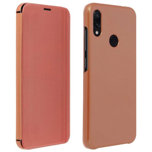 Avizar Funda Translúcida Acabado Surcado Oro Rosa para Xiaomi Redmi Note 7