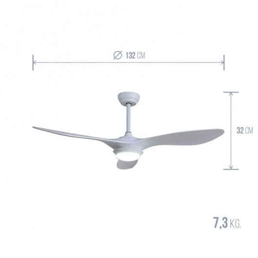 SPC Conforto DC Ventilador de Techo WiFi con Luz y Mando a Distancia