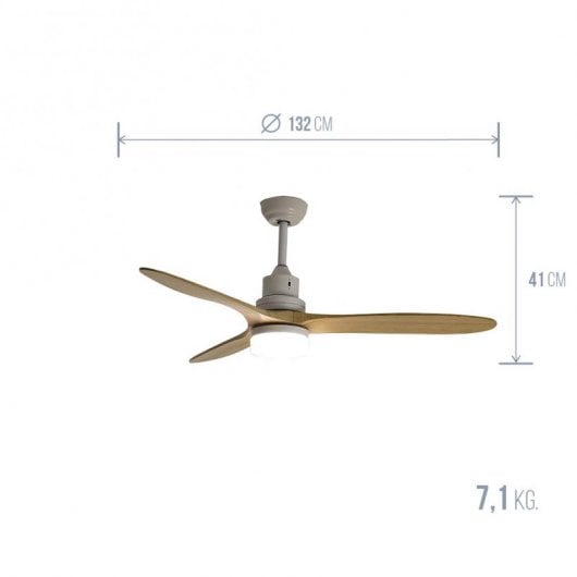 SPC Conforto AC Ventilador de Techo WiFi con Luz y Mando a Distancia