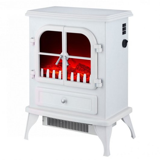 Purline CHE-200 Chimenea Eléctrica con Llama LED 2000W Blanca