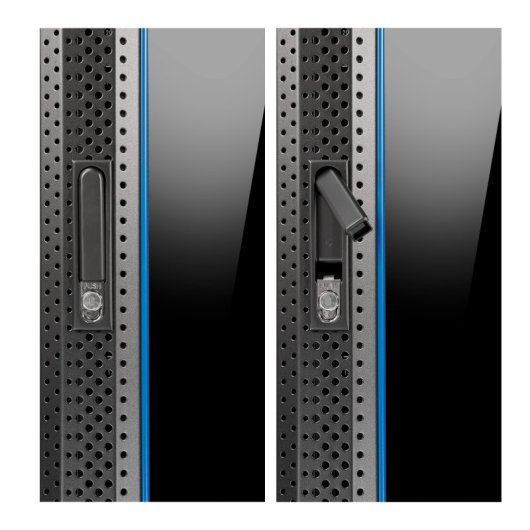 Aiten Data Armario Rack Suelo 19" 42U 600 x 600 x 2060 mm Montado con Accesorios