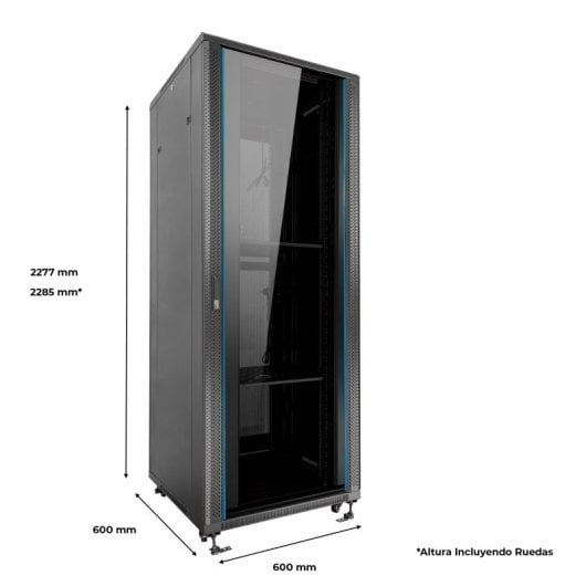 Aiten Data Armario Rack Suelo 19" 47U 600 x 600 x 2285 mm Montado con Accesorios