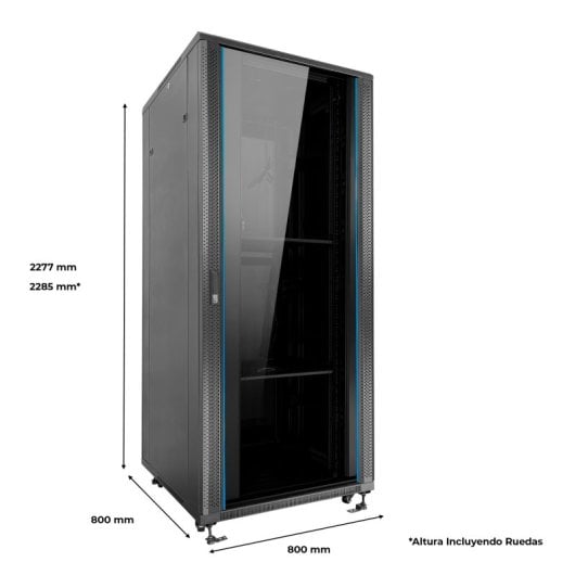Aiten Data Armario Rack Suelo 19" 47U 800 x 800 x 2285 mm Montado con Accesorios