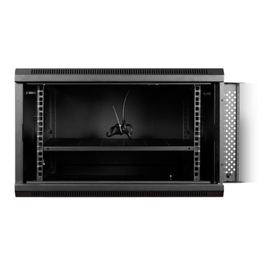 Aiten Data Rack-Schrank zur Wandmontage, 19 Zoll, 6 HE, 600 x 450 x 370 mm, montiert mit Zubehör