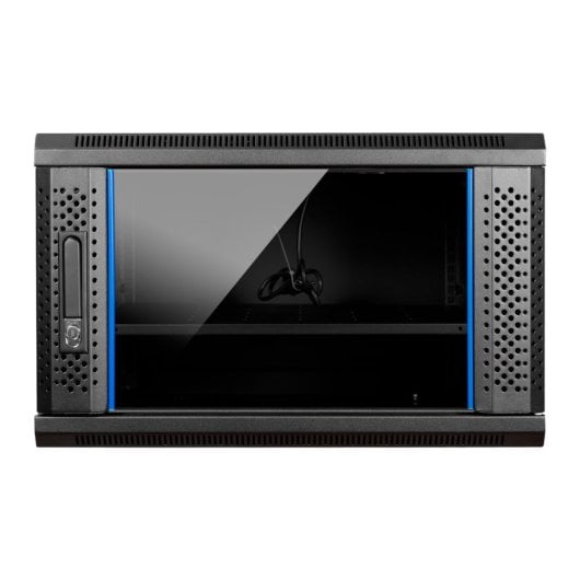 Aiten Data Rack-Schrank zur Wandmontage, 19 Zoll, 6 HE, 600 x 450 x 370 mm, montiert mit Zubehör