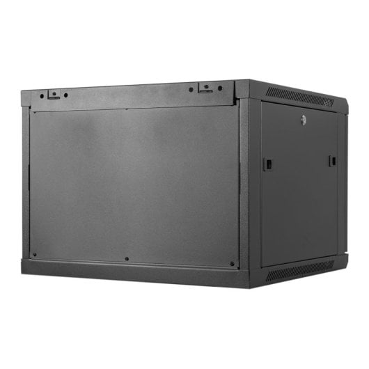 Aiten Data Rack-Schrank zur Wandmontage, 19 Zoll, 9 HE, 600 x 450 x 520 mm, montiert mit Zubehör