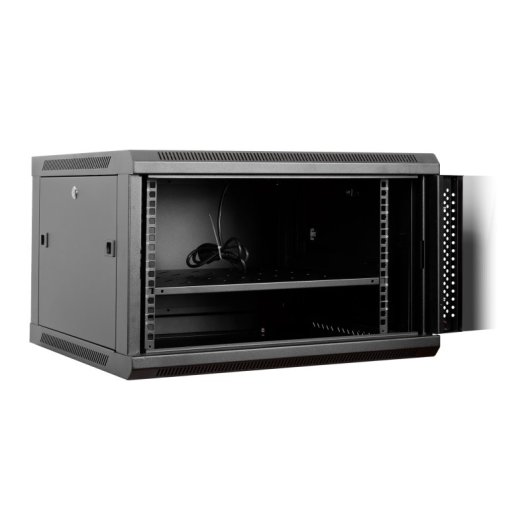Aiten Data Wand-Rack-Schrank, 19 Zoll, 6 HE, 600 x 600 x 370 mm, montiert mit Zubehör