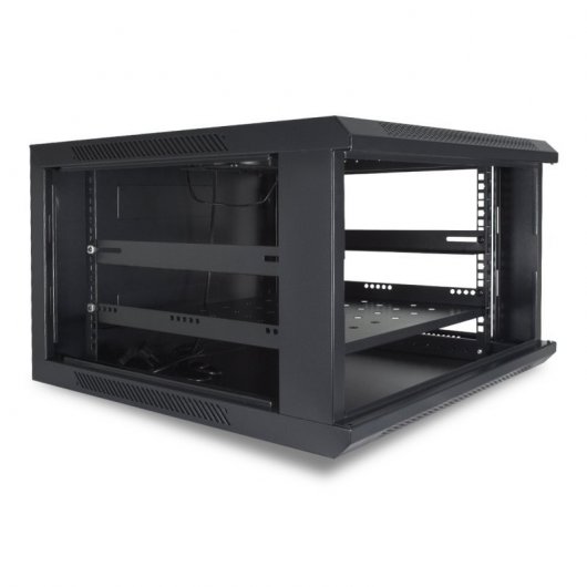 Aiten Data Armario Rack Mural 19" 6U 600 x 600 x 370 mm Montado con Accesorios