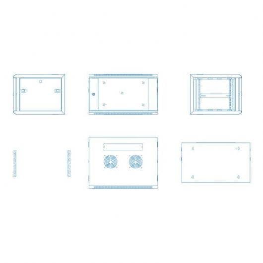 Aiten Data AI6606 Armadio Rack da Parete 19" 6U 600x600