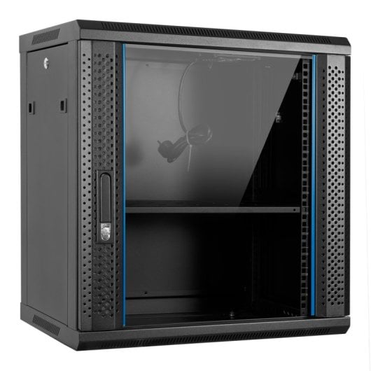 Aiten Data Armario Rack Mural 19" 12U 600 x 600 x 620 mm Montado con Accesorios