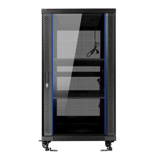 Aiten Data Armario Rack Suelo 19" 22U 600 x 600 x 1175 mm Montado con Accesorios