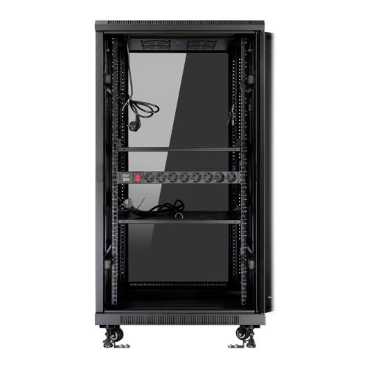 Aiten Data Armario Rack Suelo 19" 22U 600 x 600 x 1175 mm Montado con Accesorios