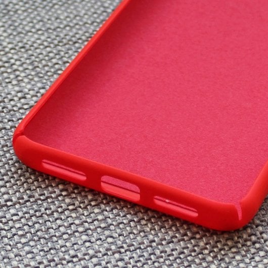 Avizar Capa de Silicone Semirrígida Mate Suave Vermelha para iPhone 11