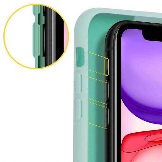 Avizar Funda de Silicona Semirrígida Mate Suave Verde para iPhone 11