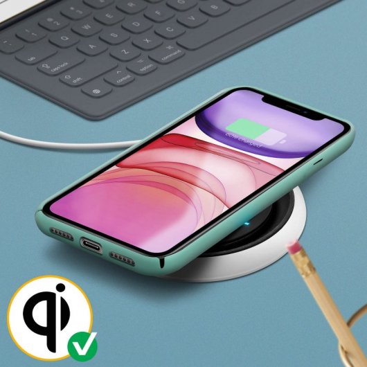 Avizar Funda de Silicona Semirrígida Mate Suave Verde para iPhone 11