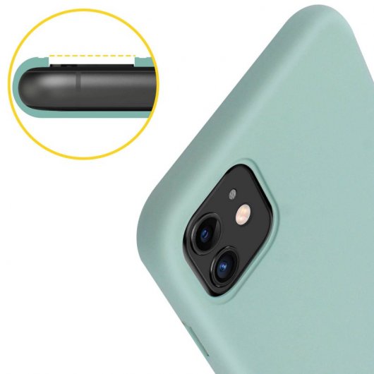 Avizar Funda de Silicona Semirrígida Mate Suave Verde para iPhone 11
