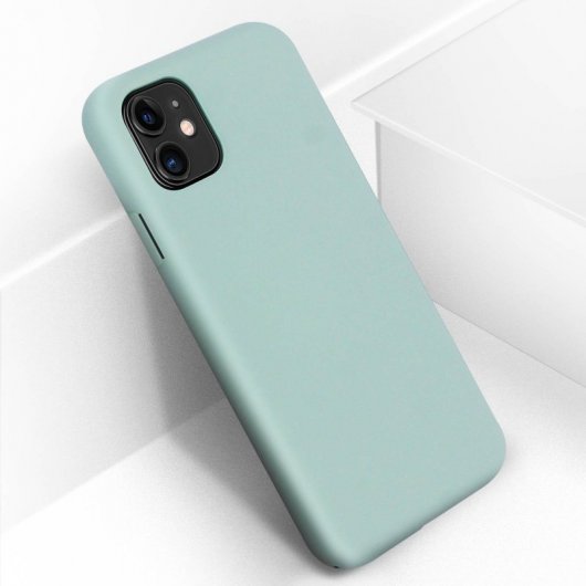 Avizar Funda de Silicona Semirrígida Mate Suave Verde para iPhone 11