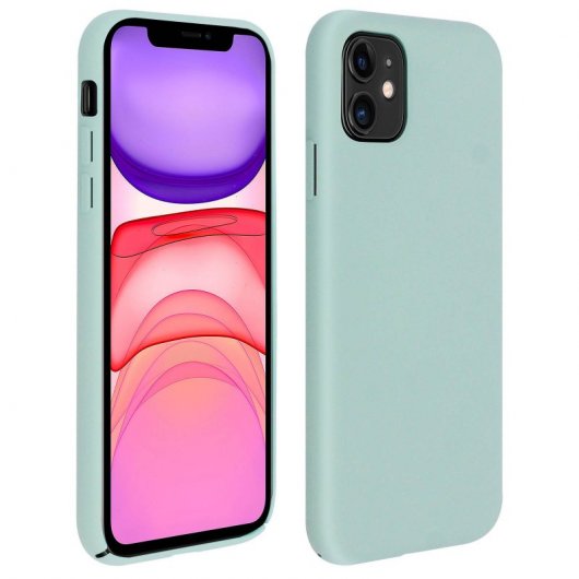 Avizar Funda de Silicona Semirrígida Mate Suave Verde para iPhone 11