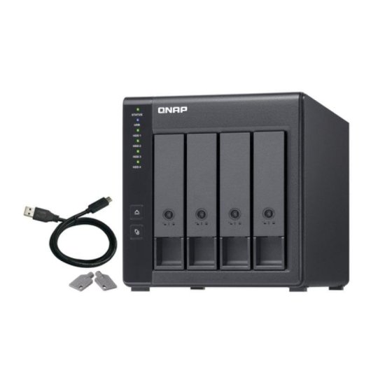 Externe Festplatte QNAP 4-Bay USB-C RAID TR-004 Hohe Zuverlässigkeit