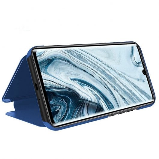 Cool Flip Cover Clear View Étui bleu pour Xiaomi Mi Note 10/Mi Note 10 Pro