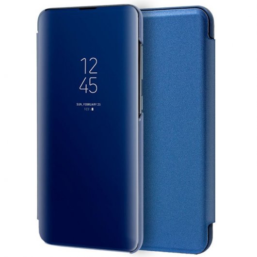 Cool Flip Cover Clear View Étui bleu pour Xiaomi Mi Note 10/Mi Note 10 Pro