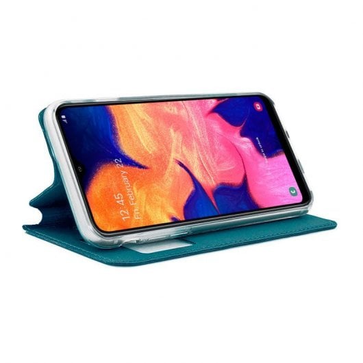 Cool Funda Flip Cover Liso Celeste para Samsung Galaxy A10