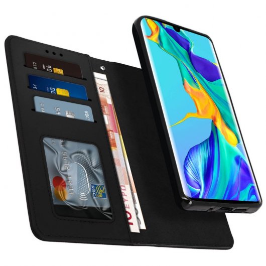 Avizar Funda Monedero Extraíble Negra para Huawei P30 Pro