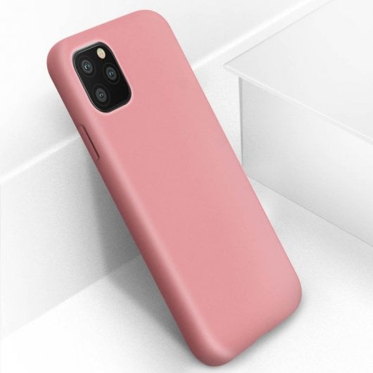 Avizar Funda de Silicona Semirrígida Mate Suave Rosa para iPhone 11 Pro