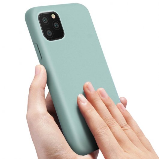 Avizar Funda de Silicona Semirrígida Mate Suave Verde para iPhone 11 Pro
