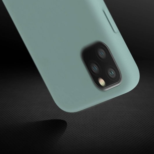Avizar Funda de Silicona Semirrígida Mate Suave Verde para iPhone 11 Pro