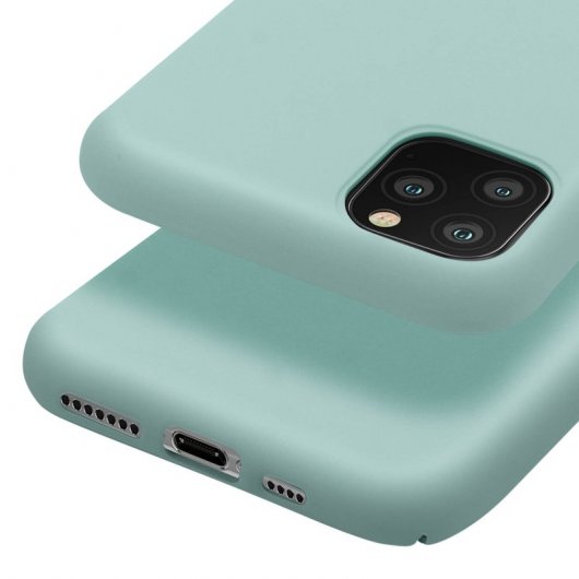 Avizar Funda de Silicona Semirrígida Mate Suave Verde para iPhone 11 Pro
