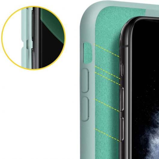 Avizar Funda de Silicona Semirrígida Mate Suave Verde para iPhone 11 Pro