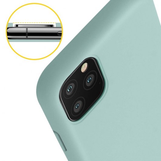 Avizar Funda de Silicona Semirrígida Mate Suave Verde para iPhone 11 Pro