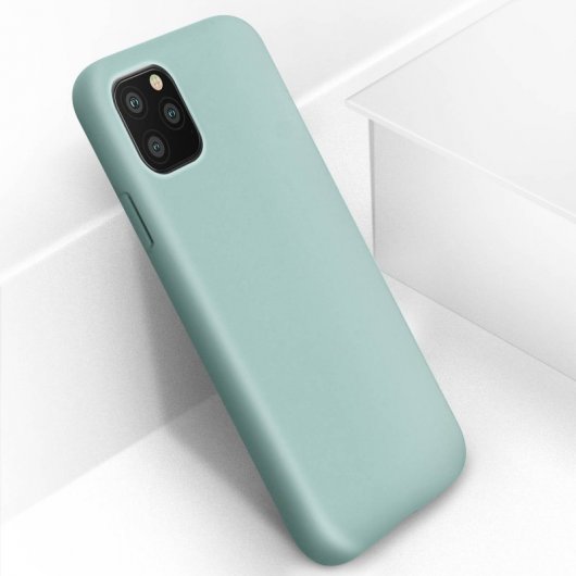 Avizar Funda de Silicona Semirrígida Mate Suave Verde para iPhone 11 Pro