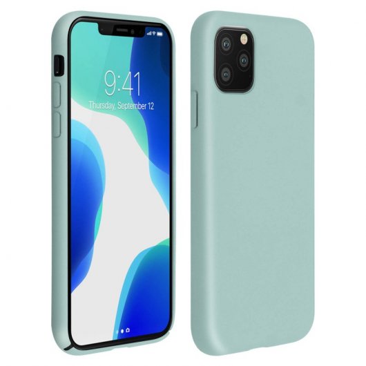 Avizar Funda de Silicona Semirrígida Mate Suave Verde para iPhone 11 Pro