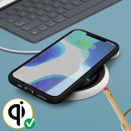 Avizar Funda de Silicona Semirrígida Mate Suave Negra para iPhone 11 Pro