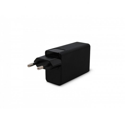 3Go Cargador 2xUSB 2.0 5V + 1xUSB QC 2.0 12V Negro