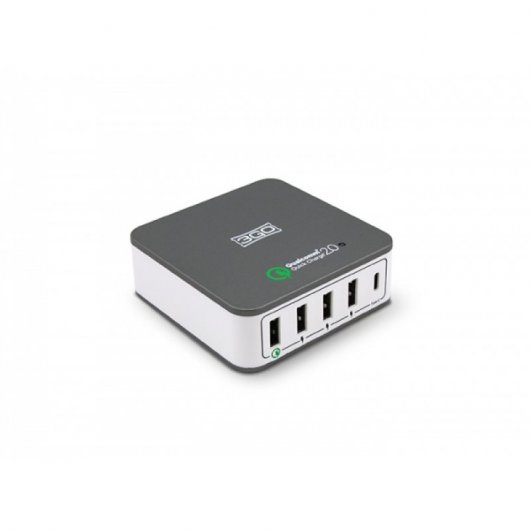 3Go Cargador 3xUSB 5V 2.4V + 1xUSB QC 2.0 12V + 1xUSB-C 5V 3A 40W