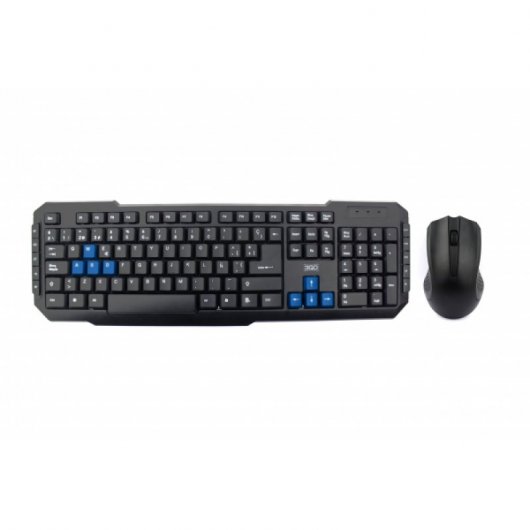 3Go Combodrile Combo Teclado + Ratón USB Negro