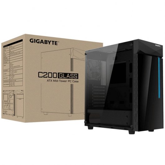 Gigabyte C200 RGB gehärtetes Glas USB 3.0