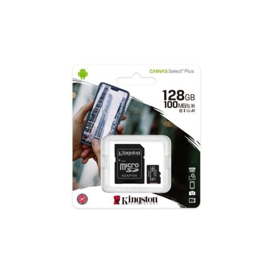 MicroSDXC Kingston Canvas Select Plus SDCS2 128GB UHS-I Class 10 100MB/s mit SD-Adapter