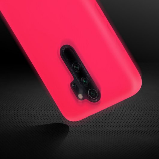 Avizar Funda de Silicona Semirrígida Mate Suave Fucsia para Xiaomi Redmi Note 8 Pro