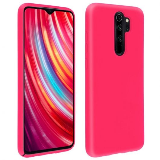 Avizar Funda de Silicona Semirrígida Mate Suave Fucsia para Xiaomi Redmi Note 8 Pro