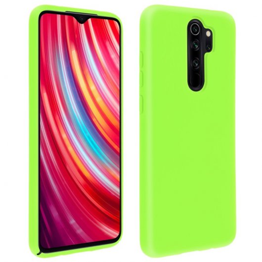 Avizar Funda de Silicona Semirrígida Mate Suave Verde para Xiaomi Redmi Note 8 Pro