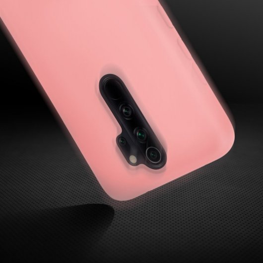 Avizar Funda de Silicona Semirrígida Mate Suave Rosa para Xiaomi Redmi Note 8 Pro