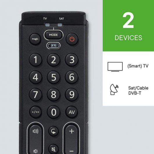 One For All Essence 2 Mando a Distancia Universal para 2 Dispositivos